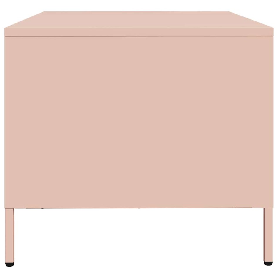 Mesa de centro acero laminado en frío rosa 68,5x50x43,5