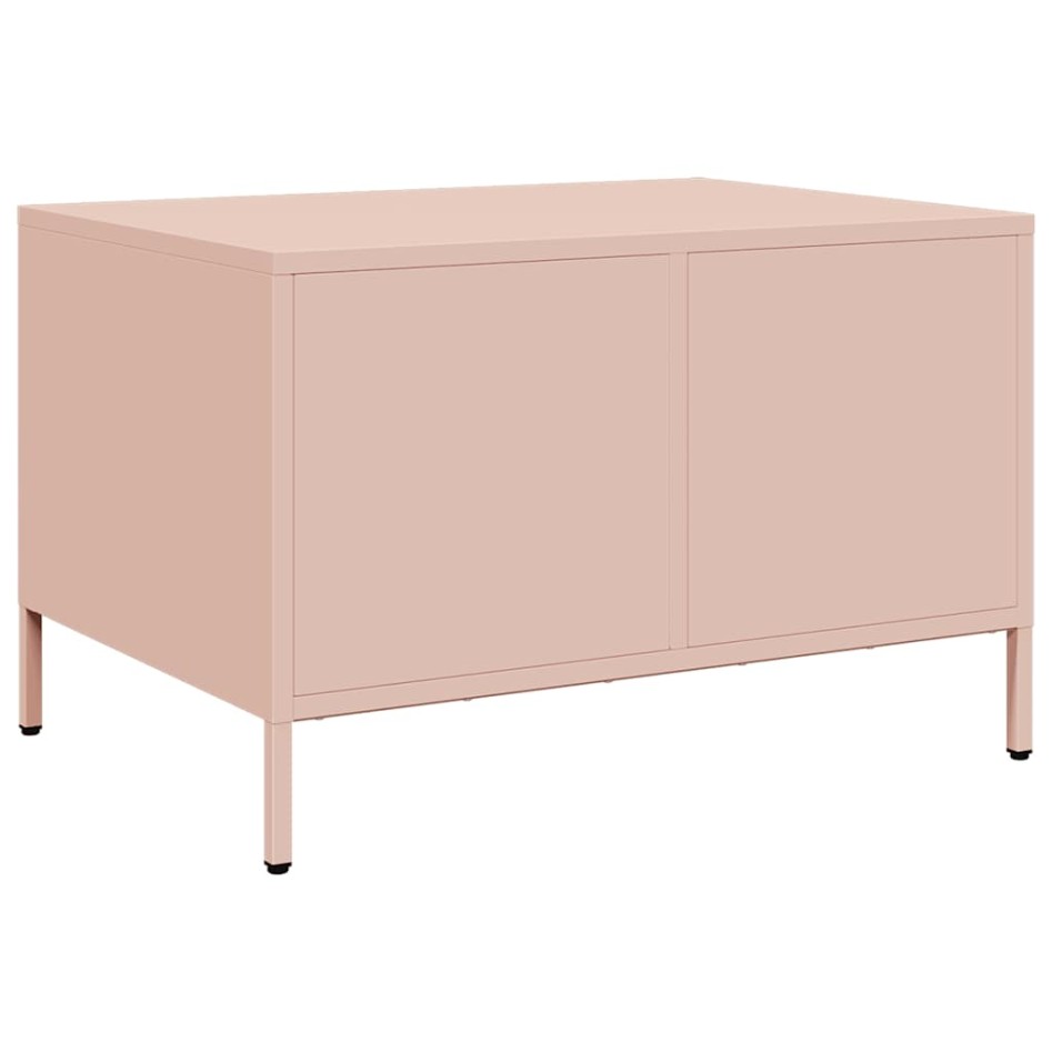 Mesa de centro acero laminado en frío rosa 68,5x50x43,5