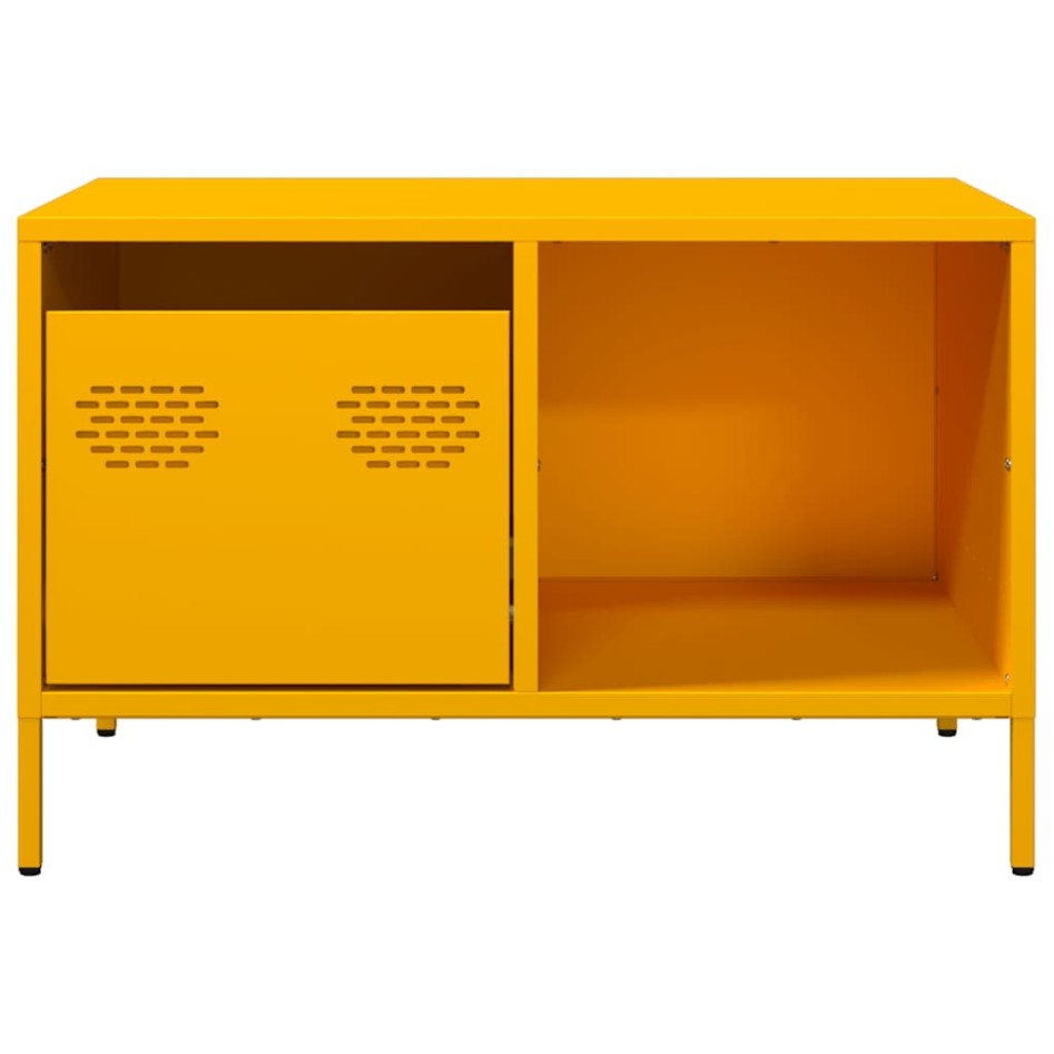 Mesa de centro acero laminado en frío amarillo 68,5x50x43,5