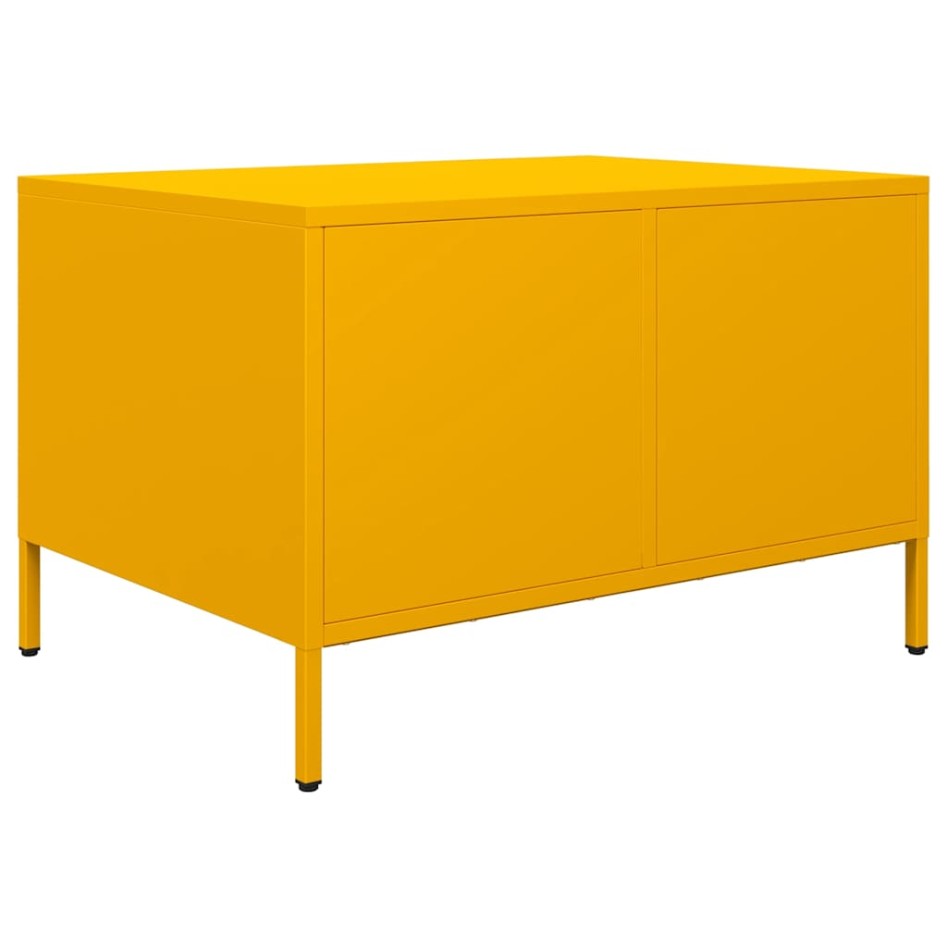 Mesa de centro acero laminado en frío amarillo 68,5x50x43,5