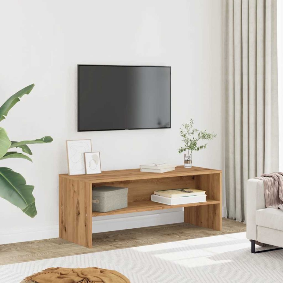 Mueble de TV madera de ingeniería roble artisan 100x40x40