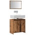 Juego de muebles de baño 2 piezas madera ingeniería