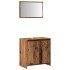 Juego de muebles de baño 2 piezas madera ingeniería