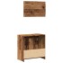 Juego de muebles de baño 2 piezas madera ingeniería