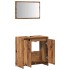 Juego de muebles de baño 2 piezas madera ingeniería