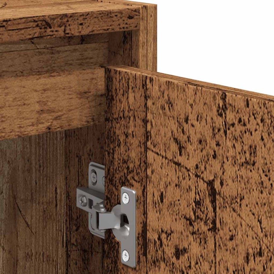 Juego de muebles de baño 2 piezas madera ingeniería