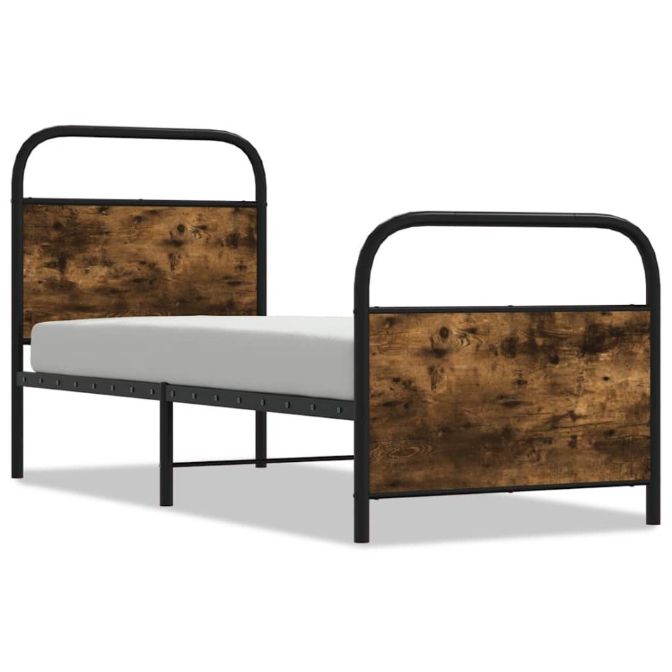 Estructura cama sin colchón 80x200 cm madera roble