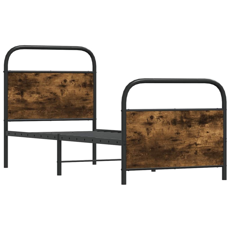 Estructura cama sin colchón 80x200 cm madera roble