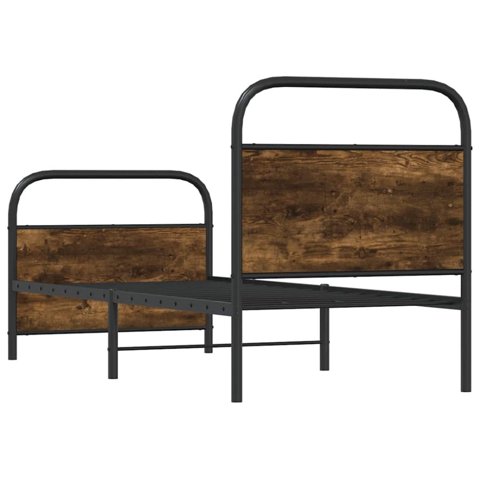 Estructura cama sin colchón 80x200 cm madera roble