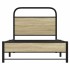 Estructura de cama sin colchón 80x200 cm madera roble