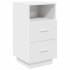 Mesilla de noche con 2 cajones blanca 36x36x68
