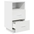 Mesilla de noche con 2 cajones blanca 36x36x68