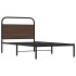 Estructura de cama sin colchón 100x200 cm madera marrón