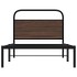 Estructura de cama sin colchón 100x200 cm madera marrón