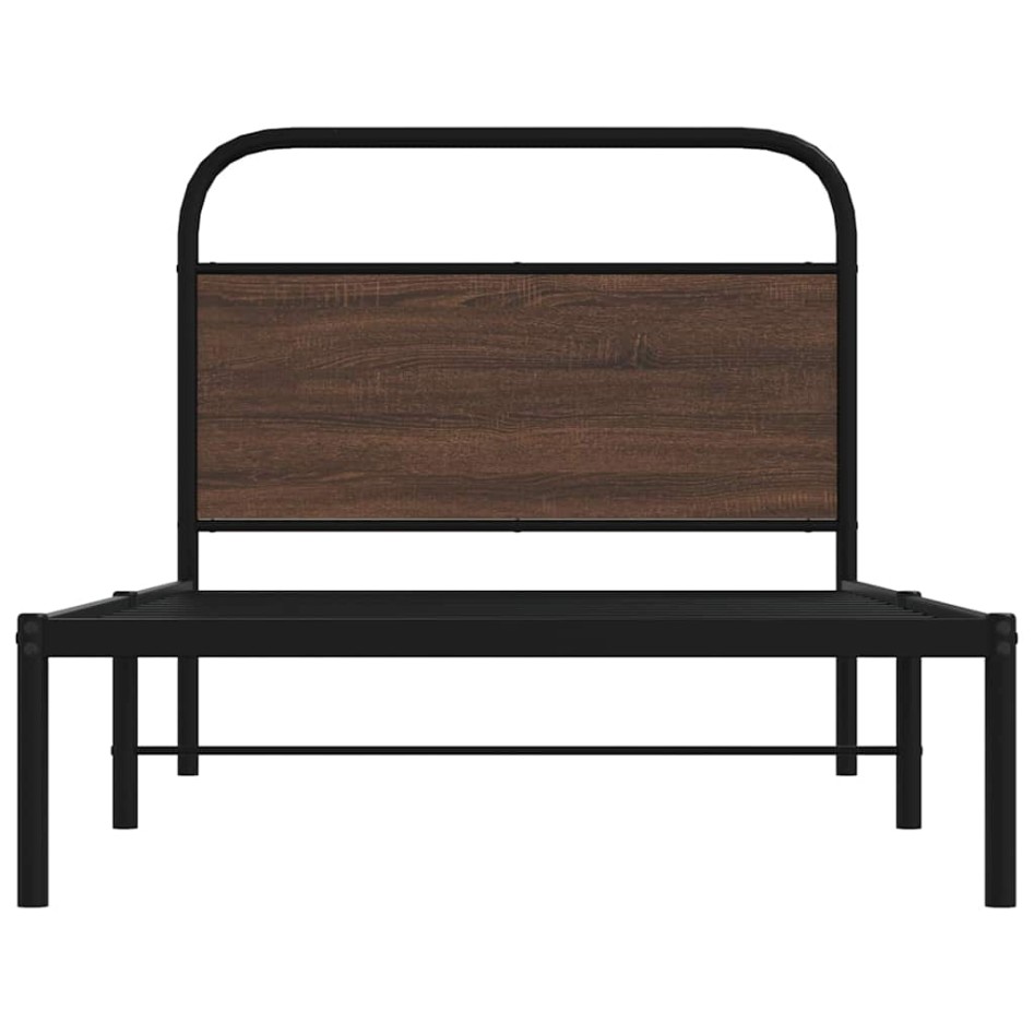 Estructura de cama sin colchón 100x200 cm madera marrón