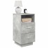 Mesilla de noche con 2 cajones gris cemento 36x36x68