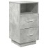 Mesilla de noche con 2 cajones gris cemento 36x36x68
