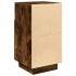 Mesilla de noche con 2 cajones roble ahumado 36x36x68