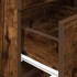Mesilla de noche con 2 cajones roble ahumado 36x36x68