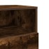 Mesilla de noche con 2 cajones roble ahumado 36x36x68