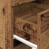 Mesilla de noche con 2 cajones madera vieja 36x36x68