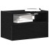 Mesitas de noche de pared 2 unidades negra 45x26x28,5