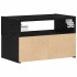 Mesitas de noche de pared 2 unidades negra 45x26x28,5