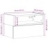 Mesitas de noche de pared 2 unidades negra 45x26x28,5