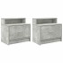 Mesillas de noche con cajón 2 uds gris hormigón 51x31x47
