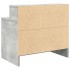 Mesillas de noche con cajón 2 uds gris hormigón 51x31x47