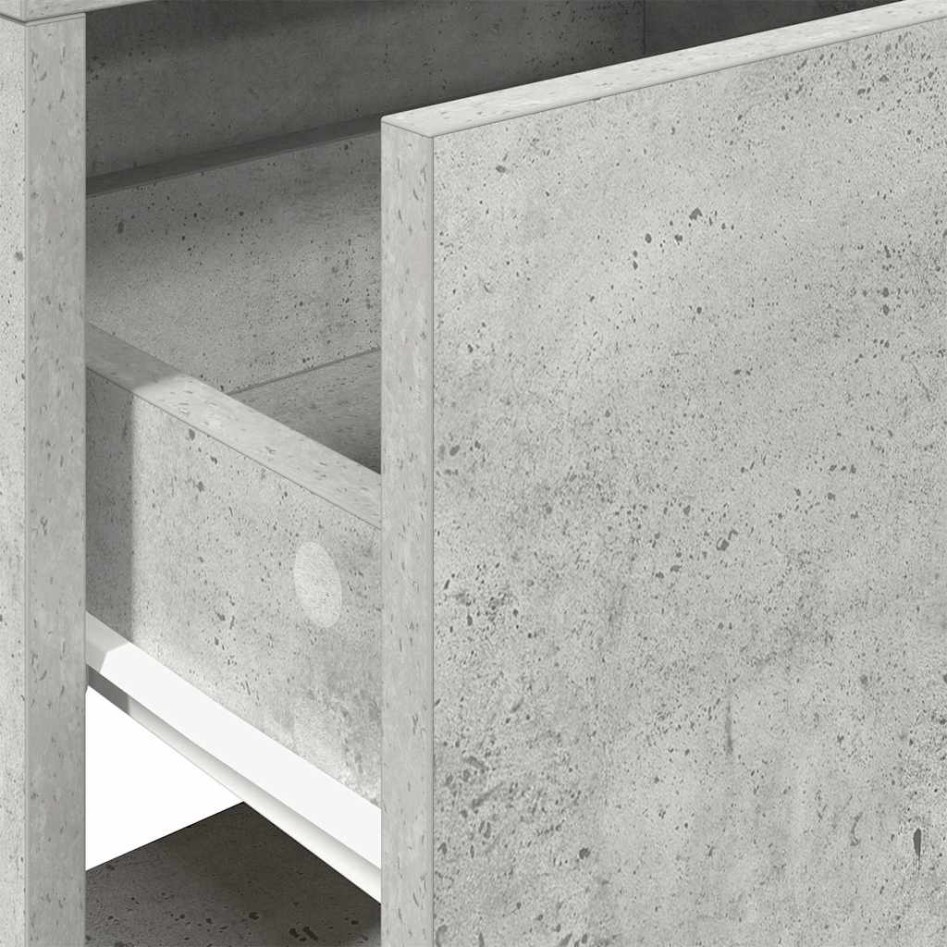 Mesillas de noche con cajón 2 uds gris hormigón 51x31x47