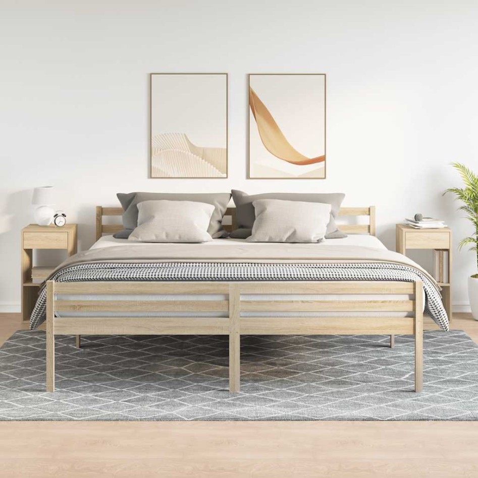 Mesillas de noche con cajón 2 uds roble sonoma 35x34x66,5