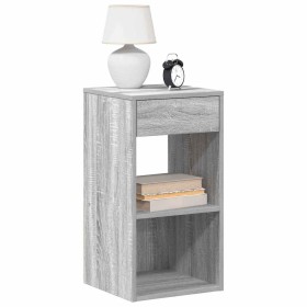Mesillas de noche con cajón 2 uds gris sonoma 35x34x66,5