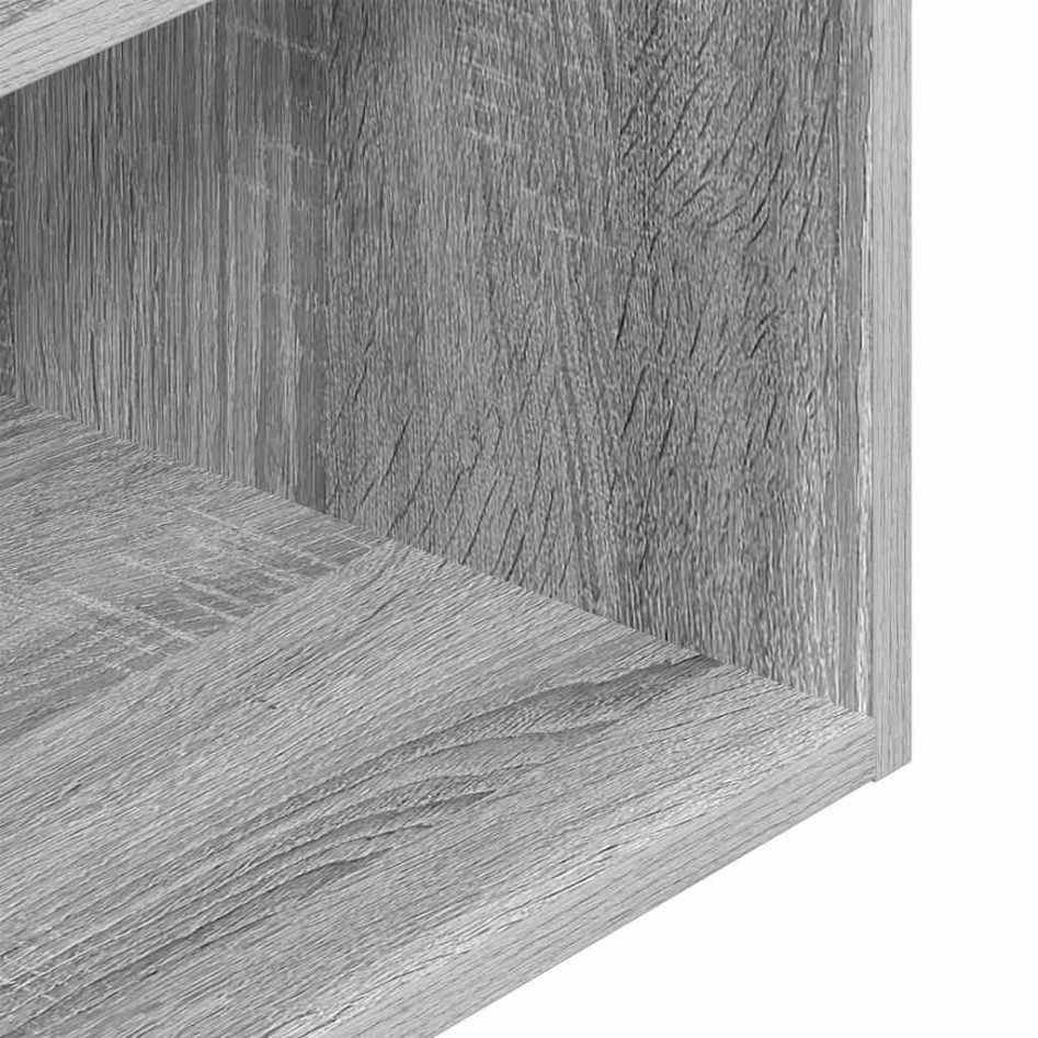 Mesillas de noche con cajón 2 uds gris sonoma 35x34x66,5