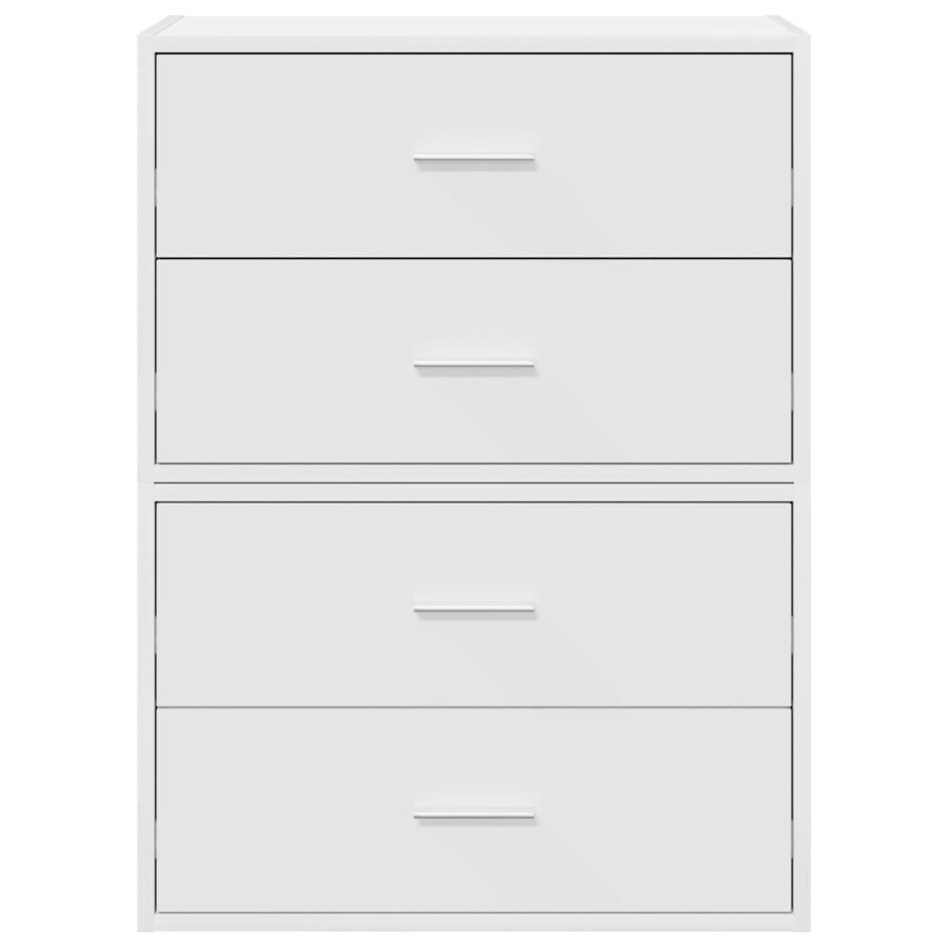 Armarios con 2 cajones 2 uds blanco 60x31x40