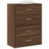 Armarios con 2 cajones 2 uds roble marrón 60x31x40