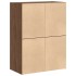 Armarios con 2 cajones 2 uds roble marrón 60x31x40