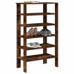 Zapatero madera contrachapada roble ahumado 61x32x105 cm