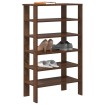 Mueble zapatero madera contrachapada marrón roble 61x32x105 cm