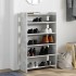 Mueble zapatero madera contrachapada gris hormigón 60x25x100