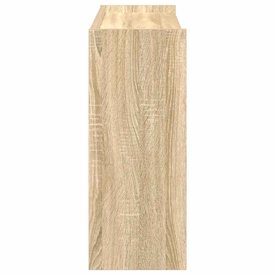 Mueble zapatero madera contrachapada roble sonoma 80x25x62