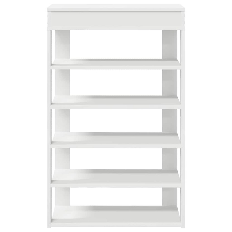 Mueble zapatero madera contrachapada blanco 60x30x98