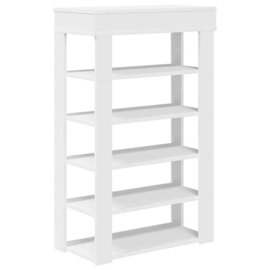 Mueble zapatero madera contrachapada blanco 60x30x98