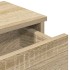 Estante de pared con cajones madera contrachapada roble