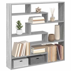 Estante cubo de pared 7 compartimentos madera gris