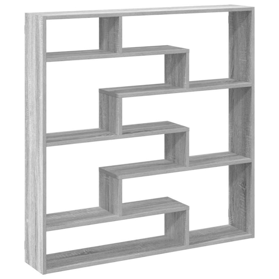 Estante cubo de pared 7 compartimentos madera gris