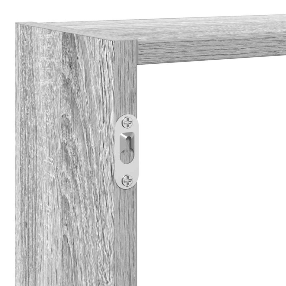 Estante cubo de pared 7 compartimentos madera gris