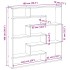 Estante cubo de pared 7 compartimentos madera gris