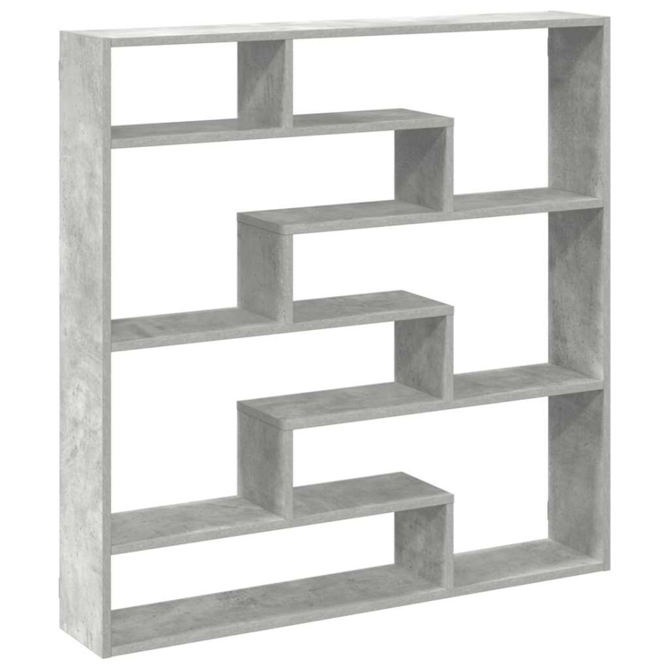 Estante cubo de pared 7 compartimentos madera gris