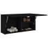 Mueble de pared de baño madera ingeniería negro 80x25x40